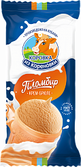 Мороженое пломбир крем-брюле в вафельном стаканчике 15%, 100 г